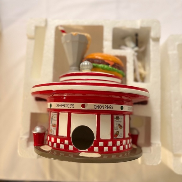 Department 56 Snow Village Lighted Factory with Smoke Stack with Styrofoam Box - Picture 3 of 14